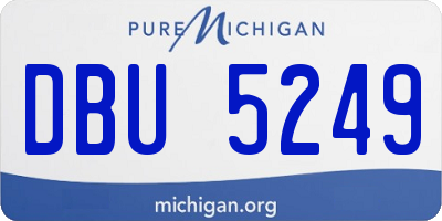 MI license plate DBU5249
