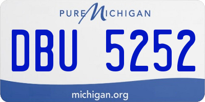MI license plate DBU5252