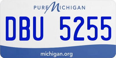MI license plate DBU5255