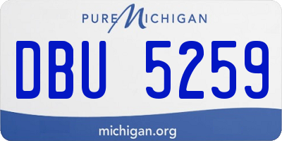 MI license plate DBU5259
