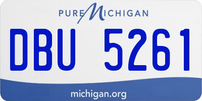 MI license plate DBU5261