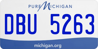 MI license plate DBU5263