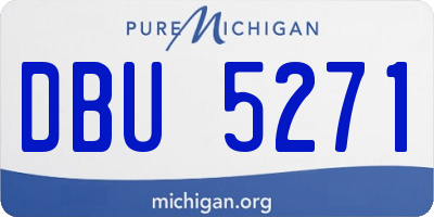 MI license plate DBU5271