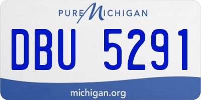 MI license plate DBU5291