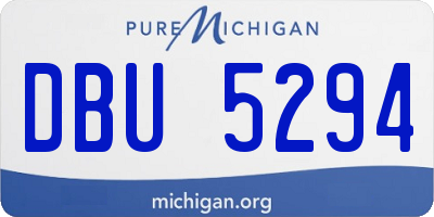 MI license plate DBU5294