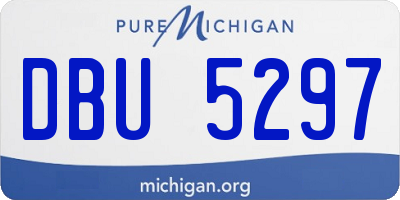 MI license plate DBU5297