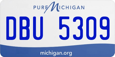 MI license plate DBU5309