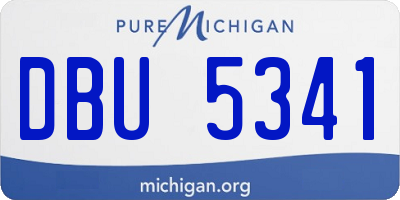 MI license plate DBU5341