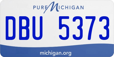 MI license plate DBU5373