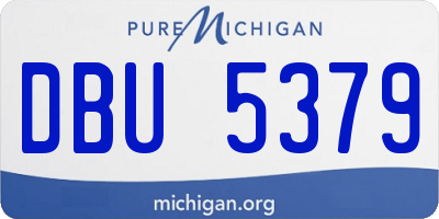 MI license plate DBU5379