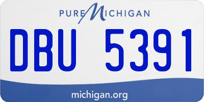 MI license plate DBU5391