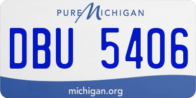 MI license plate DBU5406