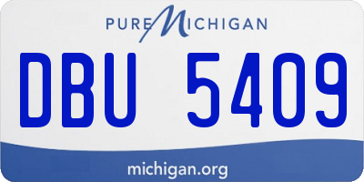 MI license plate DBU5409