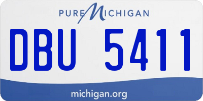 MI license plate DBU5411