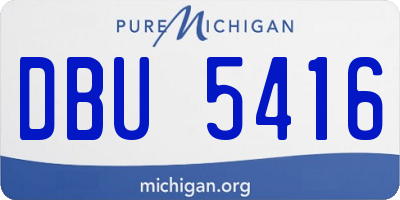 MI license plate DBU5416