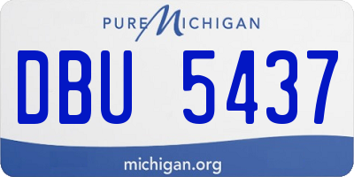 MI license plate DBU5437