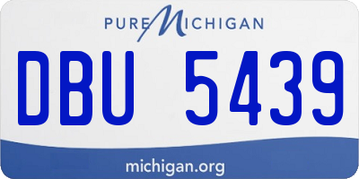 MI license plate DBU5439