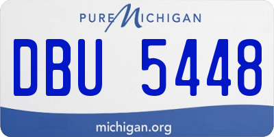 MI license plate DBU5448