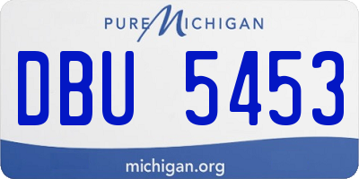 MI license plate DBU5453