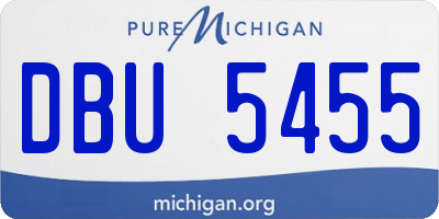 MI license plate DBU5455
