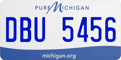 MI license plate DBU5456