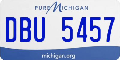 MI license plate DBU5457
