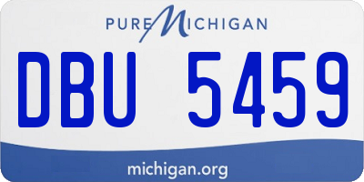 MI license plate DBU5459