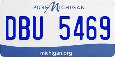 MI license plate DBU5469