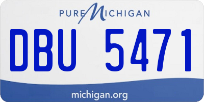 MI license plate DBU5471