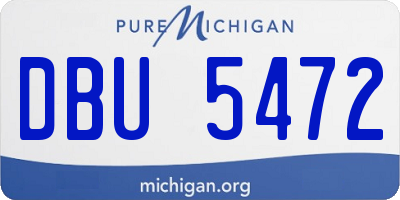 MI license plate DBU5472