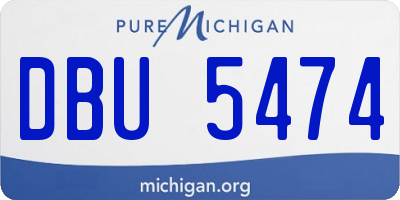MI license plate DBU5474