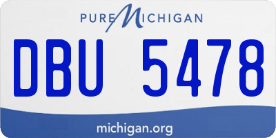 MI license plate DBU5478