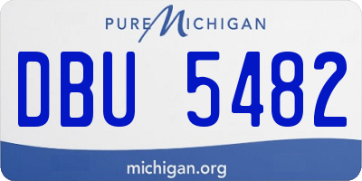 MI license plate DBU5482