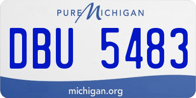 MI license plate DBU5483