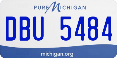 MI license plate DBU5484