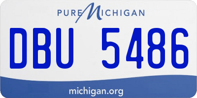 MI license plate DBU5486