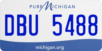 MI license plate DBU5488