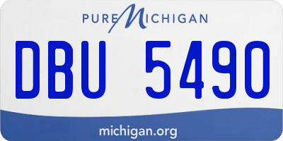 MI license plate DBU5490
