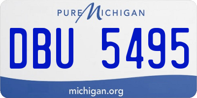 MI license plate DBU5495