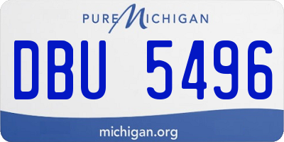 MI license plate DBU5496