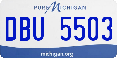 MI license plate DBU5503
