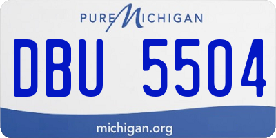 MI license plate DBU5504