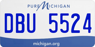 MI license plate DBU5524