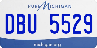 MI license plate DBU5529