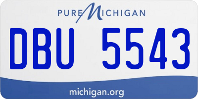 MI license plate DBU5543