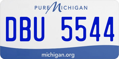 MI license plate DBU5544