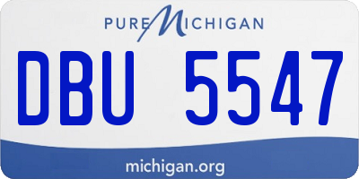 MI license plate DBU5547