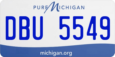 MI license plate DBU5549