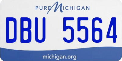 MI license plate DBU5564