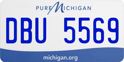 MI license plate DBU5569